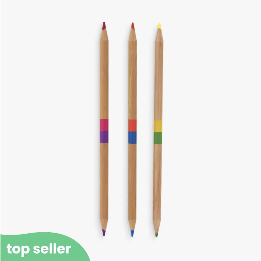 Ooly 2 of a Kind Colored Pencils - 12 Piece Set (24 Colors)