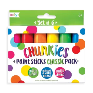 Ooly Chunkies Paint Sticks Classic Pack - Set of 6 Colors