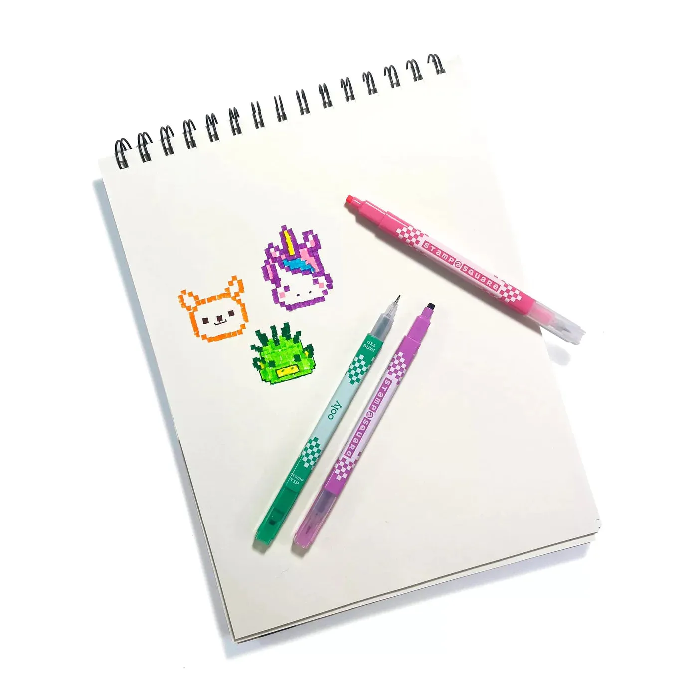 Ooly Stamp-A-Square Double Ended Markers - Set of 12