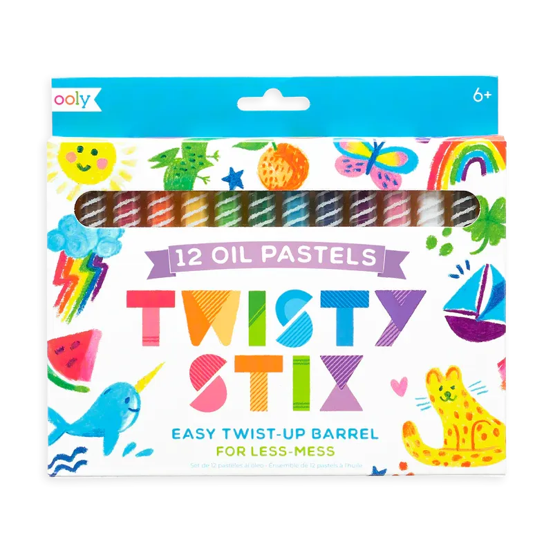 Ooly Twisty Stix Oil Pastels - Set of 12 Colors