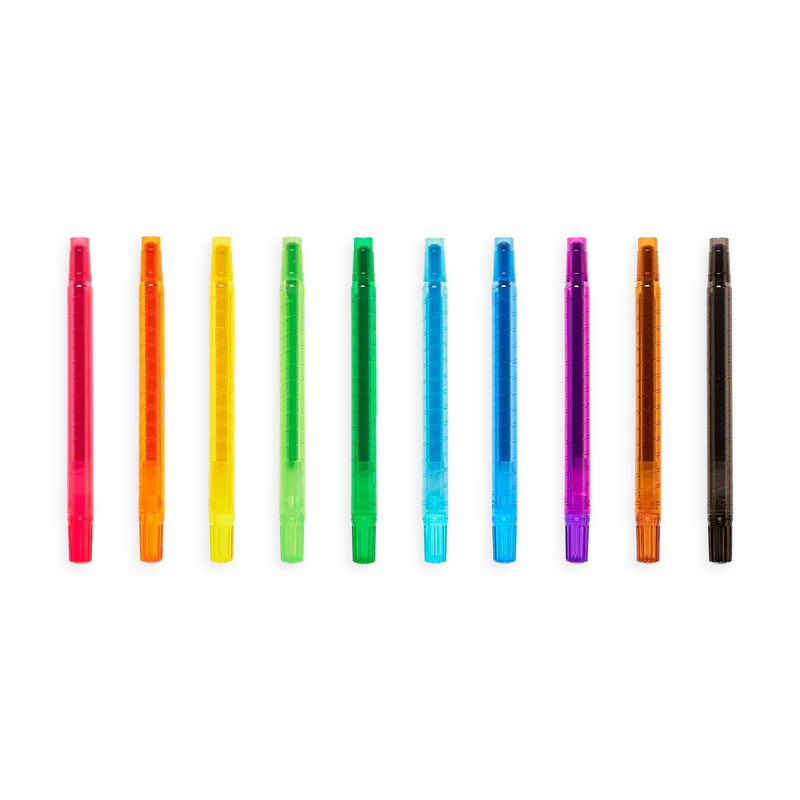 Ooly Yummy Yummy Scented Twist-Up Crayons - Set of 10 Colors