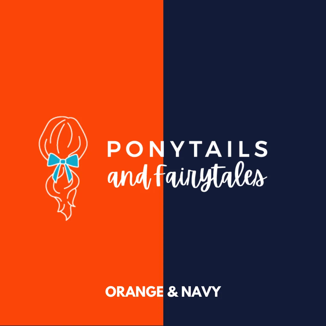 Orange & Navy Hair Accessories