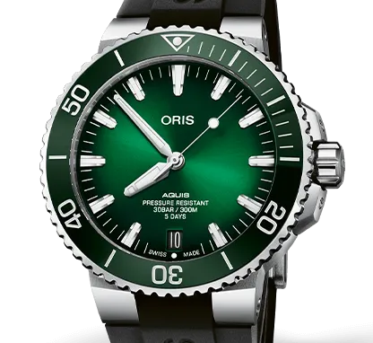 Oris Aquis Date Calibre 400 Watch with Green Dial, 43.5mm