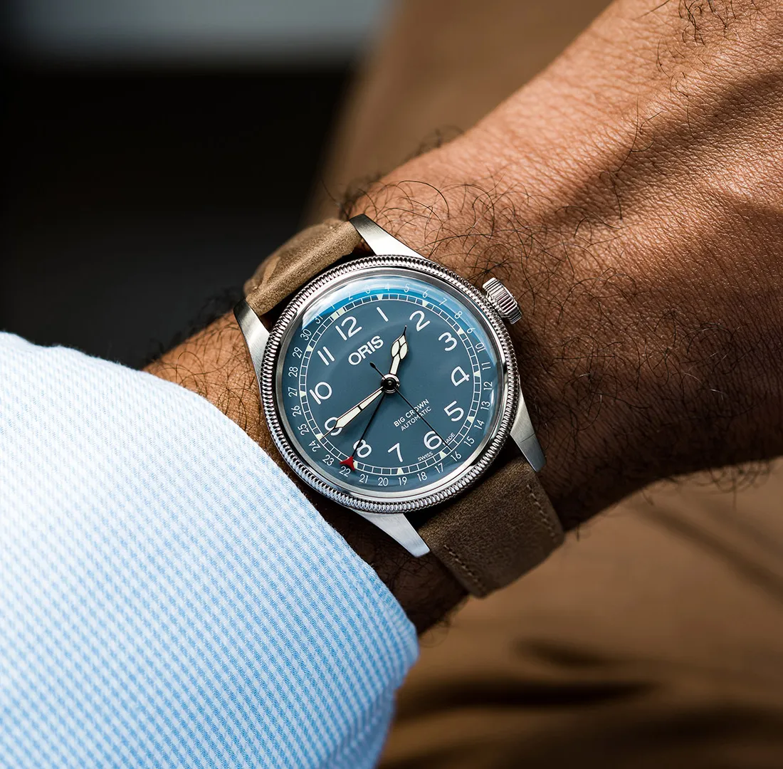 Oris Big Crown Pointer Date Watch with Blue Dial