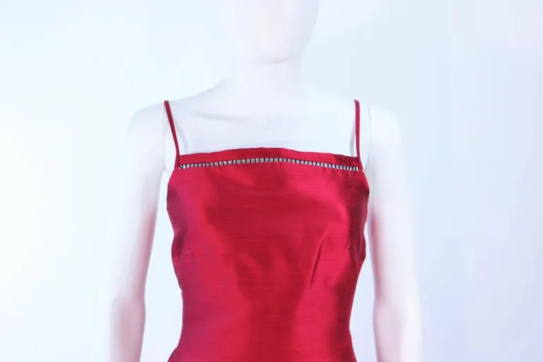 OSCAR DE LA RENTA Silk Cocktail Dress with Beaded Bust Size 8