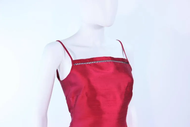 OSCAR DE LA RENTA Silk Cocktail Dress with Beaded Bust Size 8