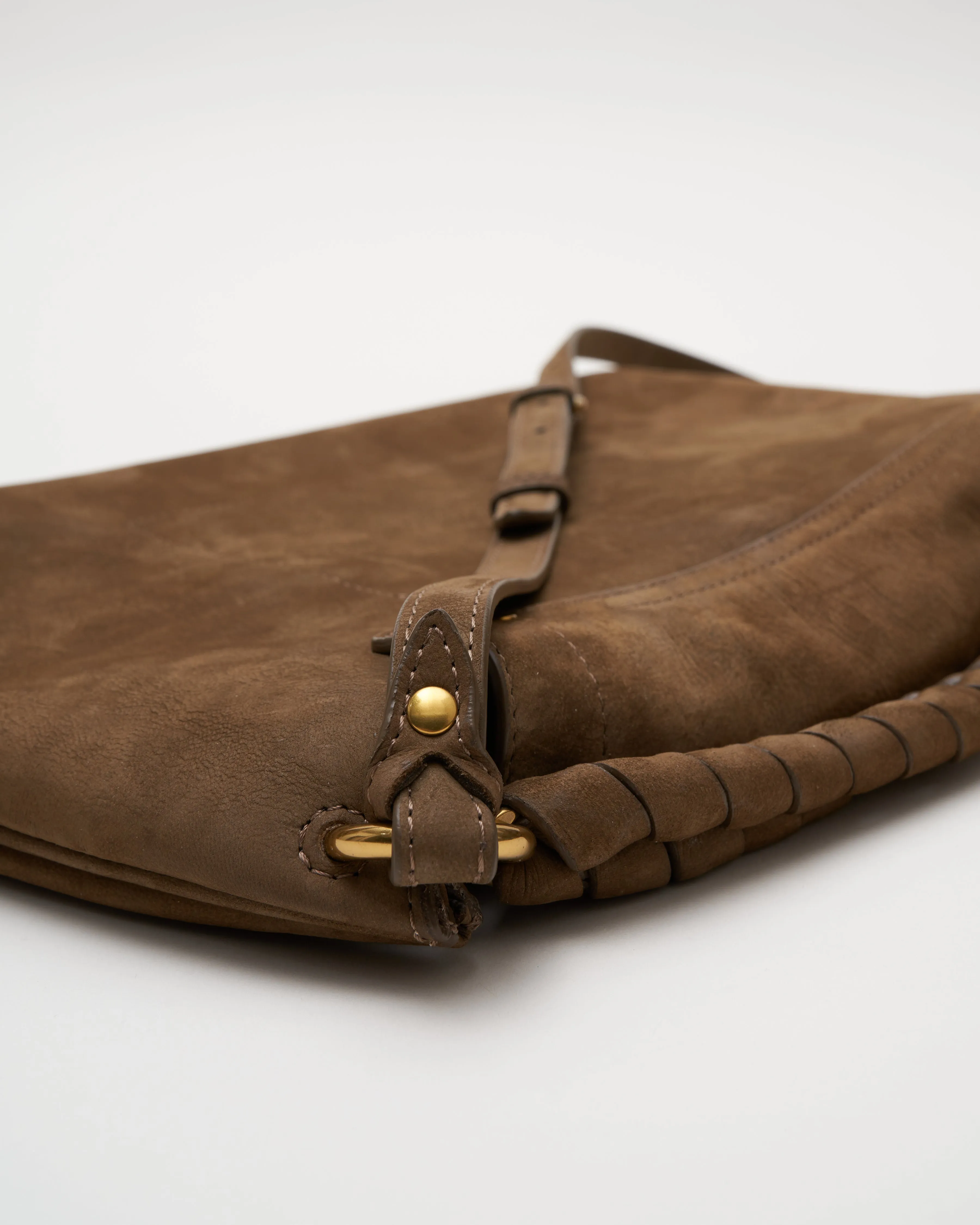 oscar goatskin nubuck bag - kaki
