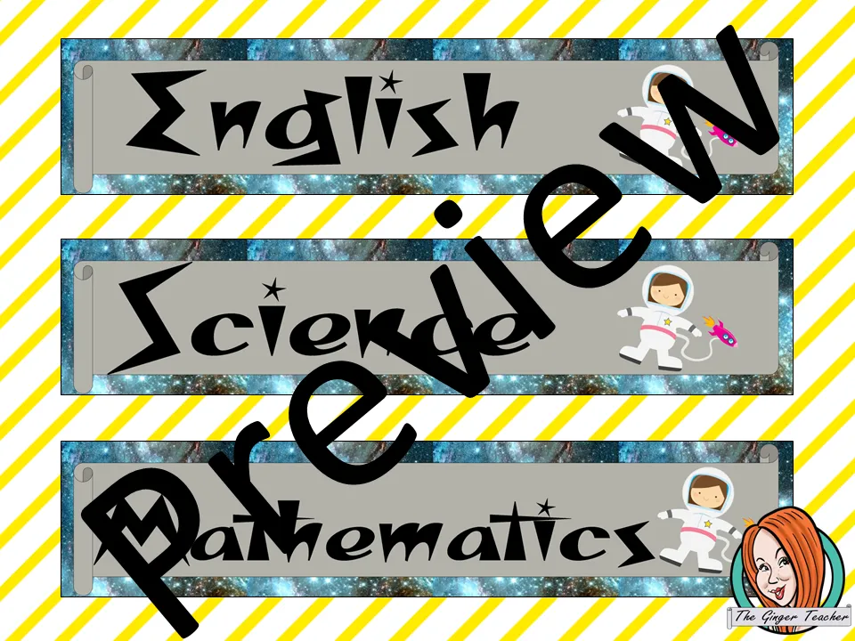 Outer Space Themed Classroom Banners