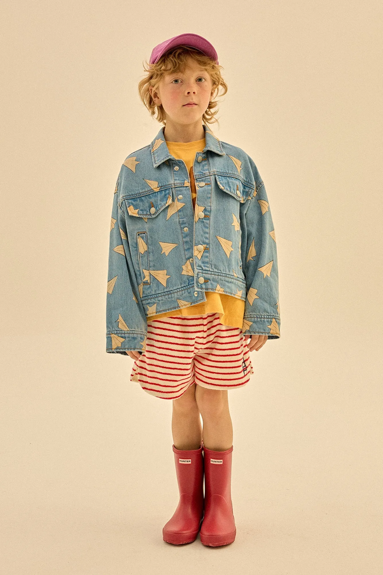 Paper Airplane Denim Jacket by Jelly Mallow