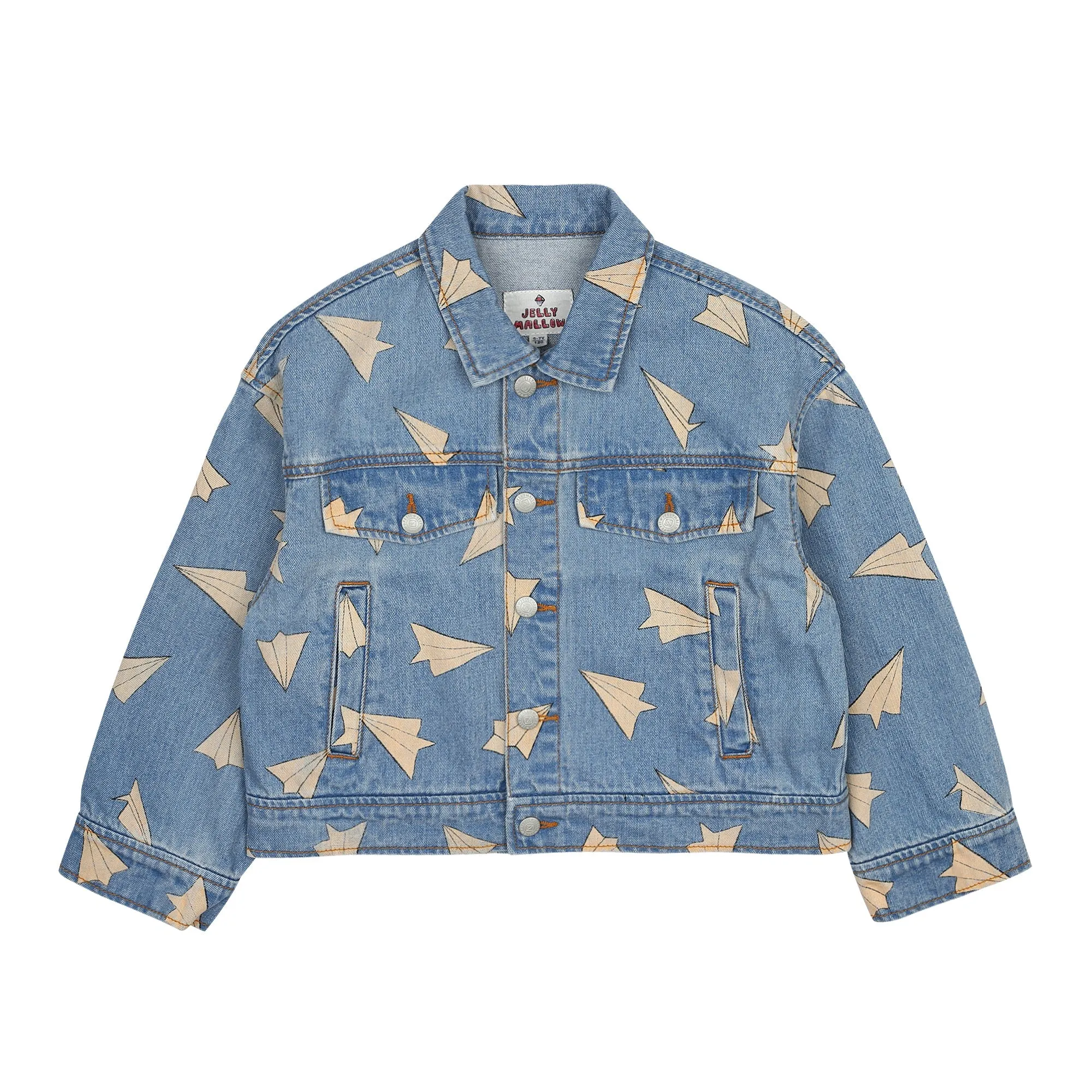 Paper Airplane Denim Jacket by Jelly Mallow