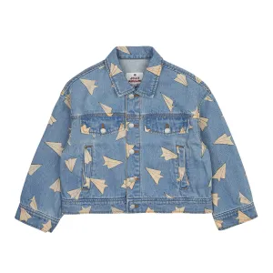 Paper Airplane Denim Jacket by Jelly Mallow