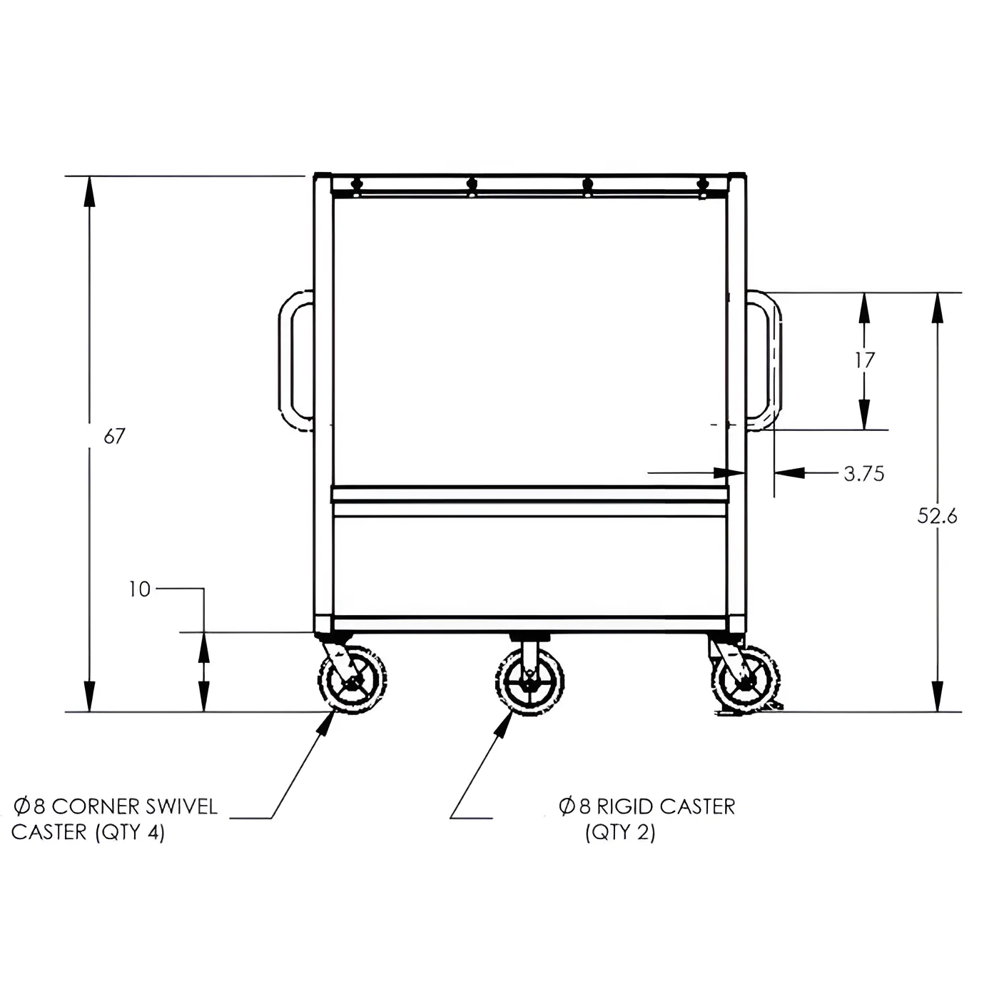 Parts Cart | 54'' | 5×10'' | Pockets | Valley Craft EP3531-100