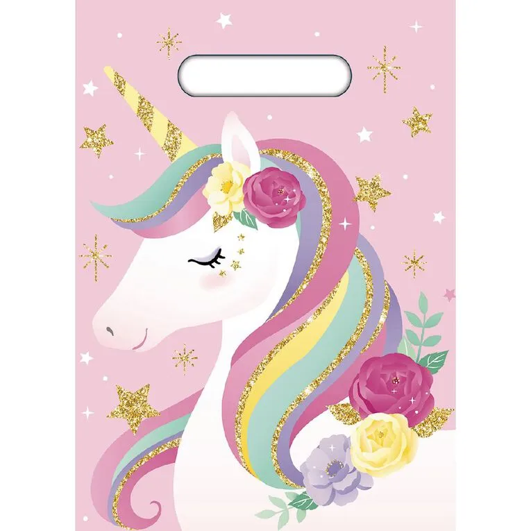 Party Loot Bag 8 Pack | Unicorn