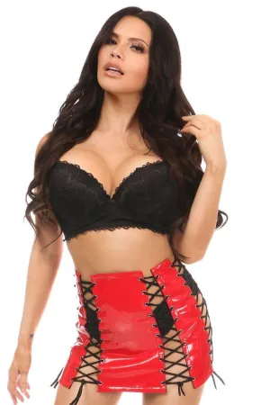 Patent Lace Up Skirt