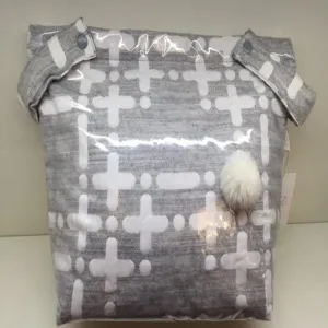 Paz Rodriguez Laminated Grey and White Pram Bag