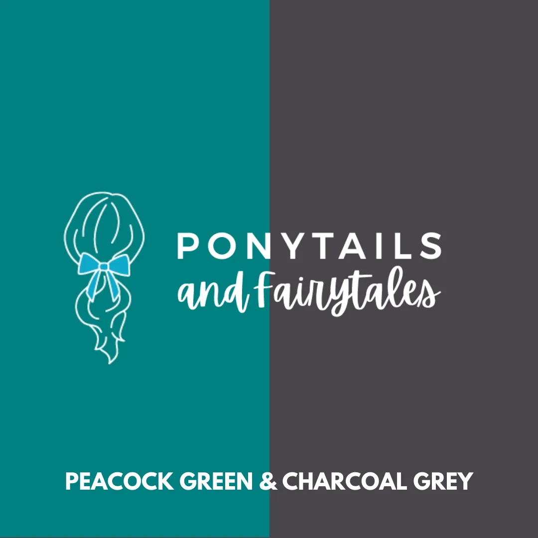 Peacock Green & Charcoal Grey Hair Accessories