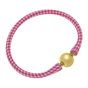 Pearl Divine Bracelet (Pink Gingham)