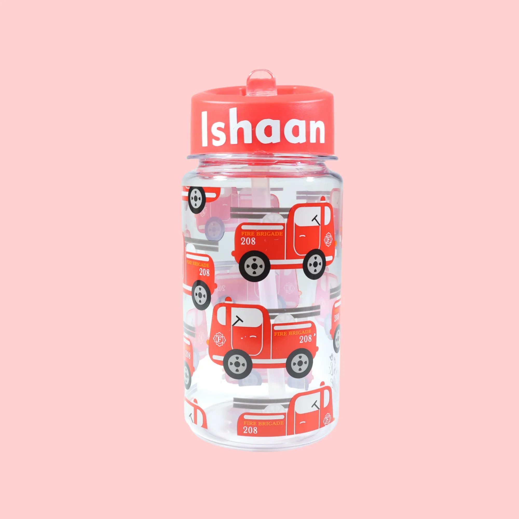 Personalised Fire Engine Kids' Water Bottle
