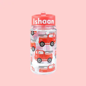 Personalised Fire Engine Kids' Water Bottle
