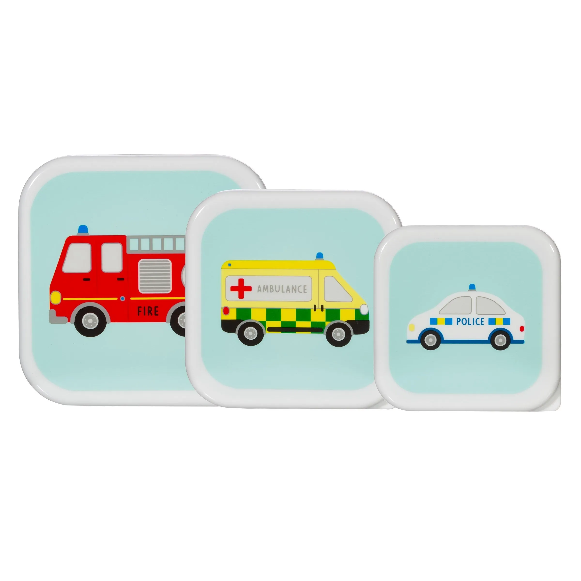Personalised Transport Lunch Boxes - Set of 3