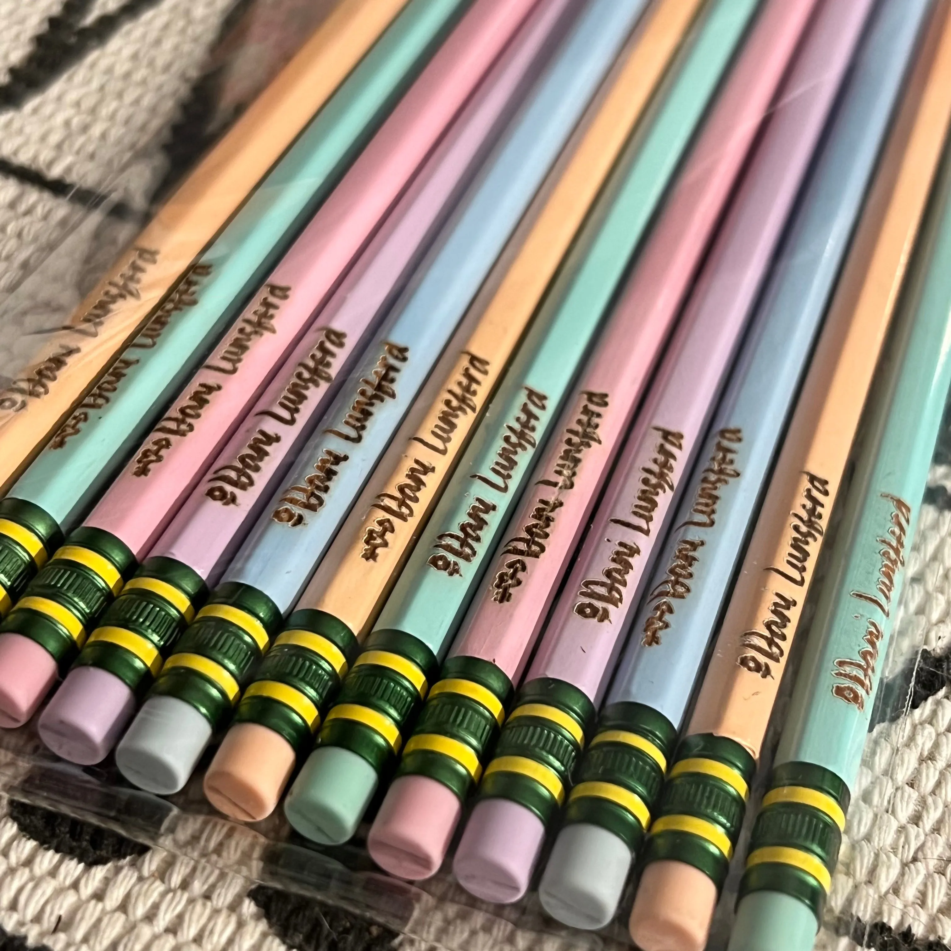 Personalized engraved pencils back to school