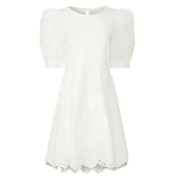 Peter Som Collective Rent the Runway White Combo Eyelet Dress Mini Sz 6 $360