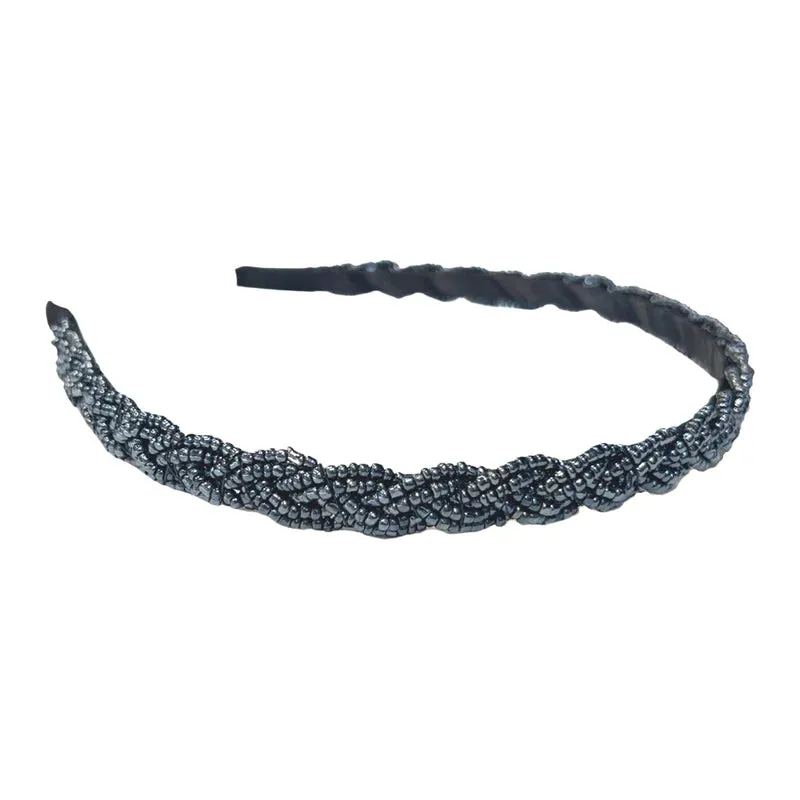 Pewter Rush Beaded Headband | Headbands of Hope