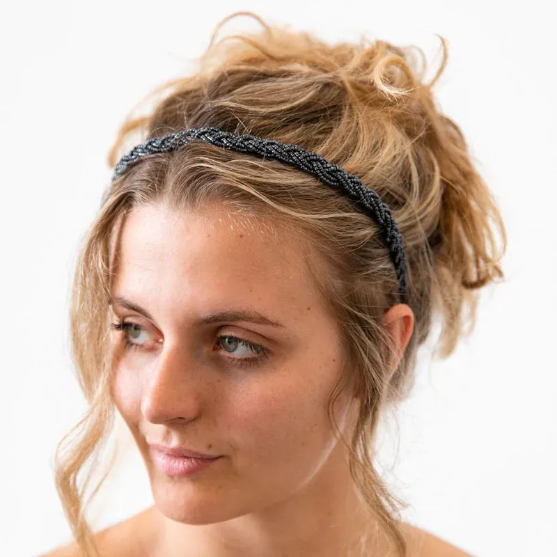 Pewter Rush Beaded Headband | Headbands of Hope