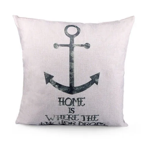 Pillow cases and pillows Hope anchors the soul Home is where the anchor drops Sleeping with sirens 17 x 17 burlap zipper closure pillow covers
