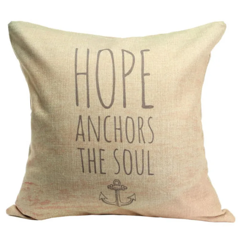 Pillow cases and pillows Hope anchors the soul Home is where the anchor drops Sleeping with sirens 17 x 17 burlap zipper closure pillow covers