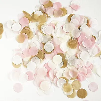 Pink and Gold Tissue Paper Circle Confetti Party Decoration Wedding Baby Shower