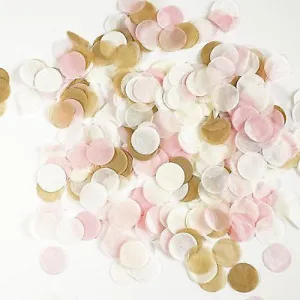 Pink and Gold Tissue Paper Circle Confetti Party Decoration Wedding Baby Shower