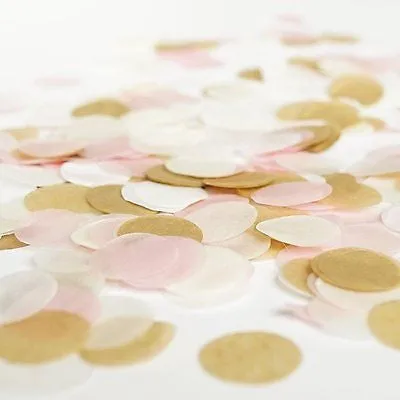 Pink and Gold Tissue Paper Circle Confetti Party Decoration Wedding Baby Shower