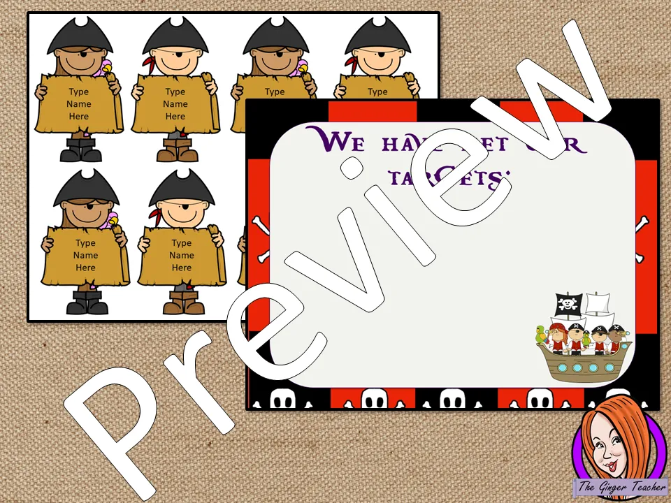 Pirate Classroom Targets Board