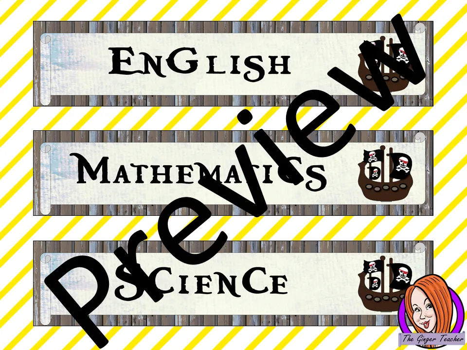 Pirate Themed Classroom Banners