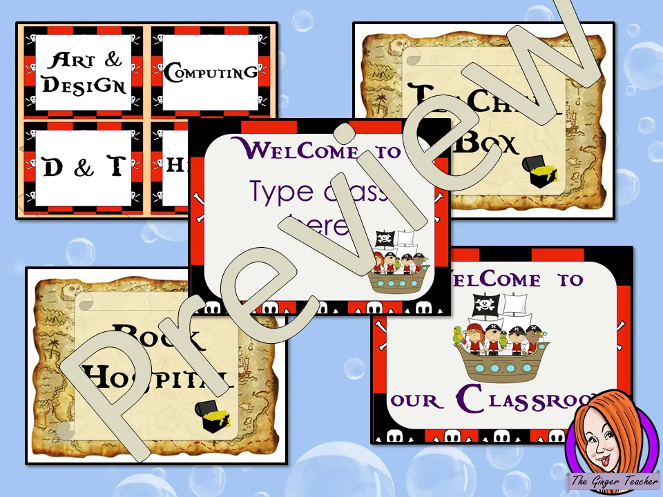 Pirate Themed Classroom Signs