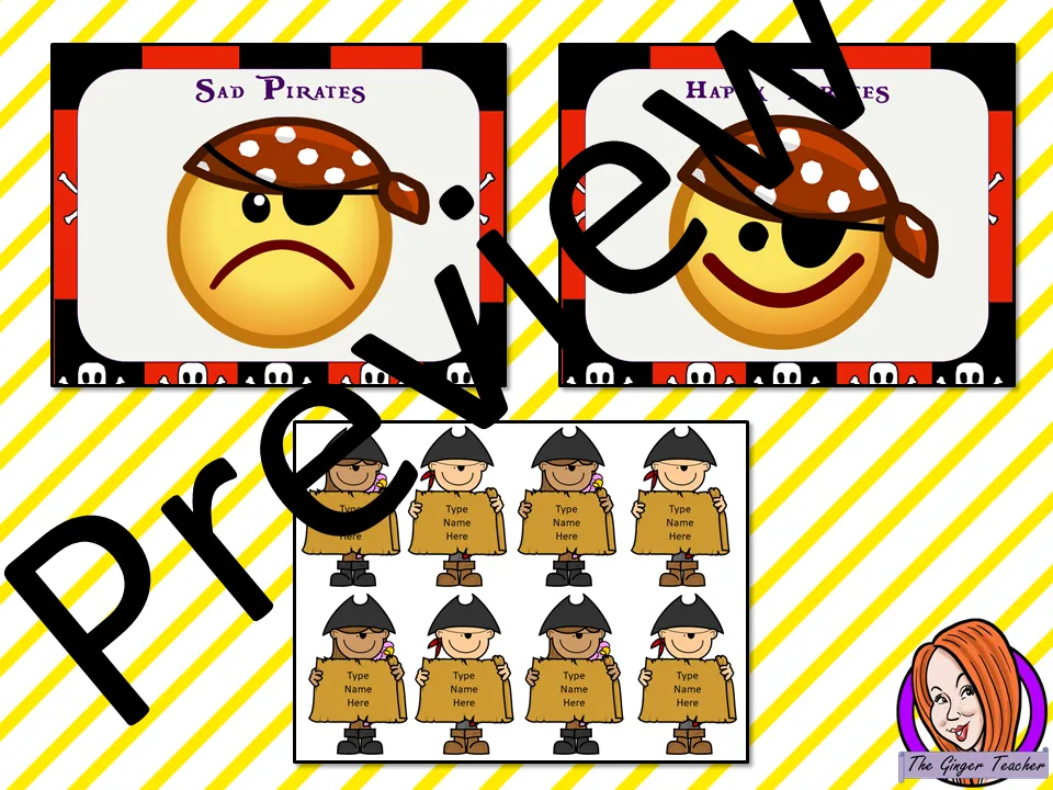 Pirate Themed Emotion Boards