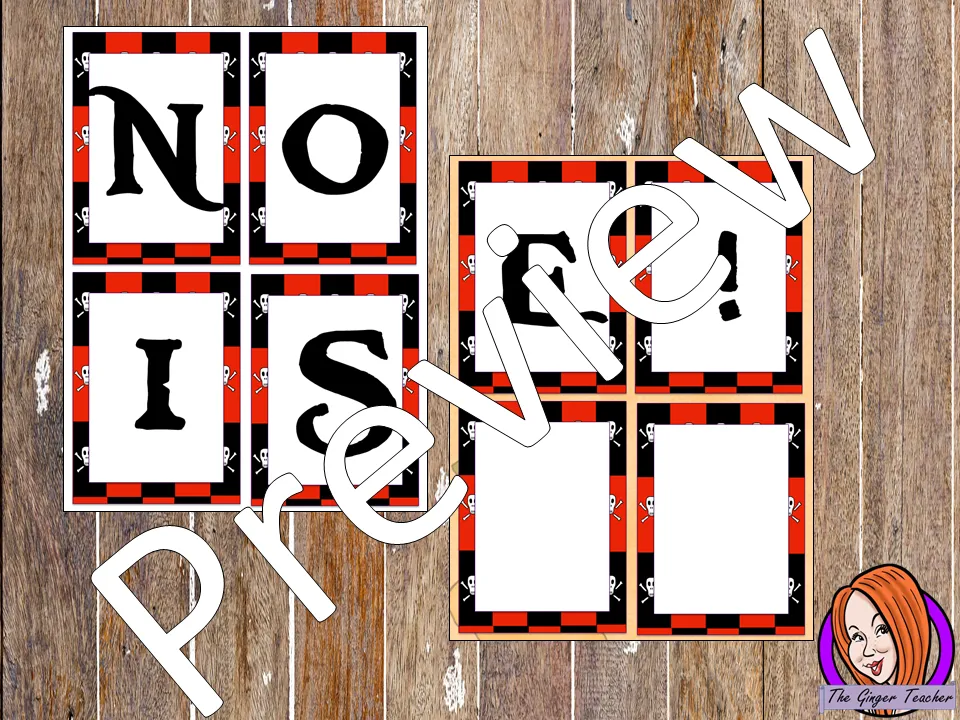 Pirate Themed Noise letters