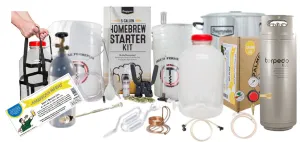 PLATINUM Exclusive 5 Gallon Beer Brewing Starter Kit With KEG KIT & Premium Beer Ingredient Kit