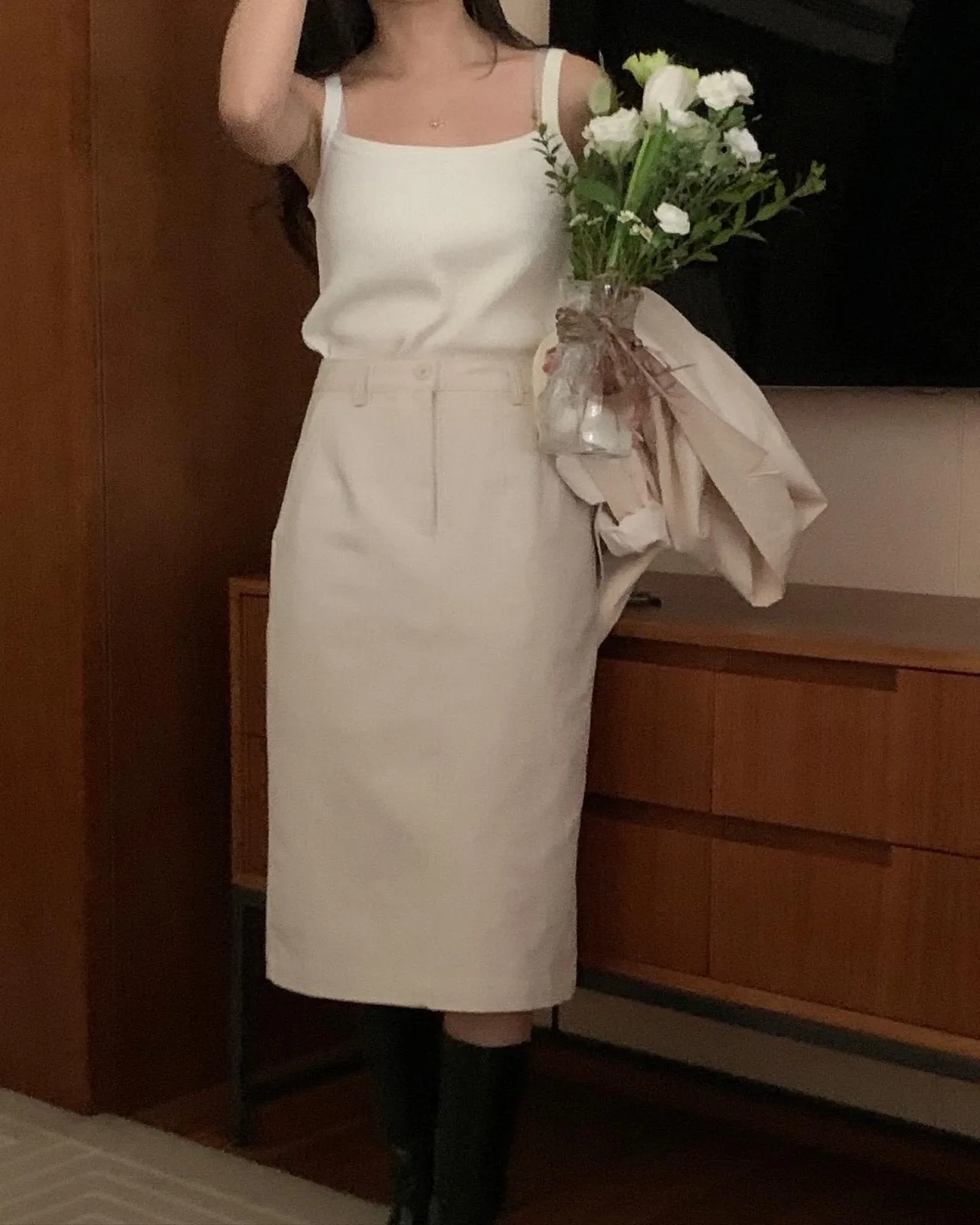 Pocket Flared Skirt