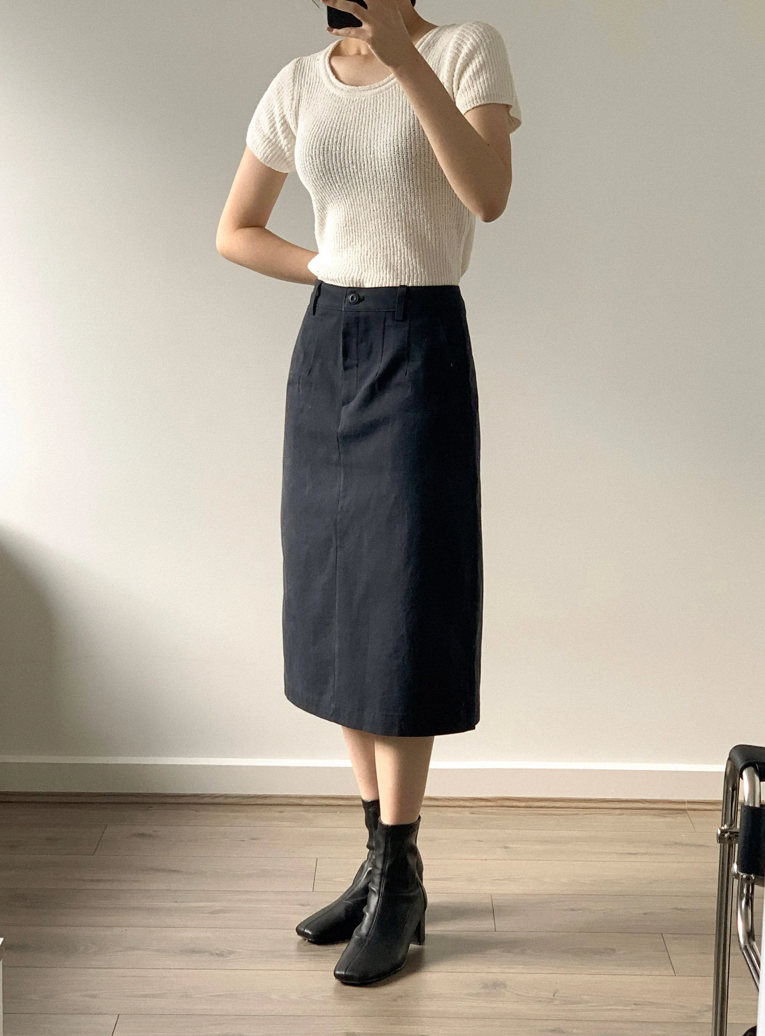 Pocket Flared Skirt