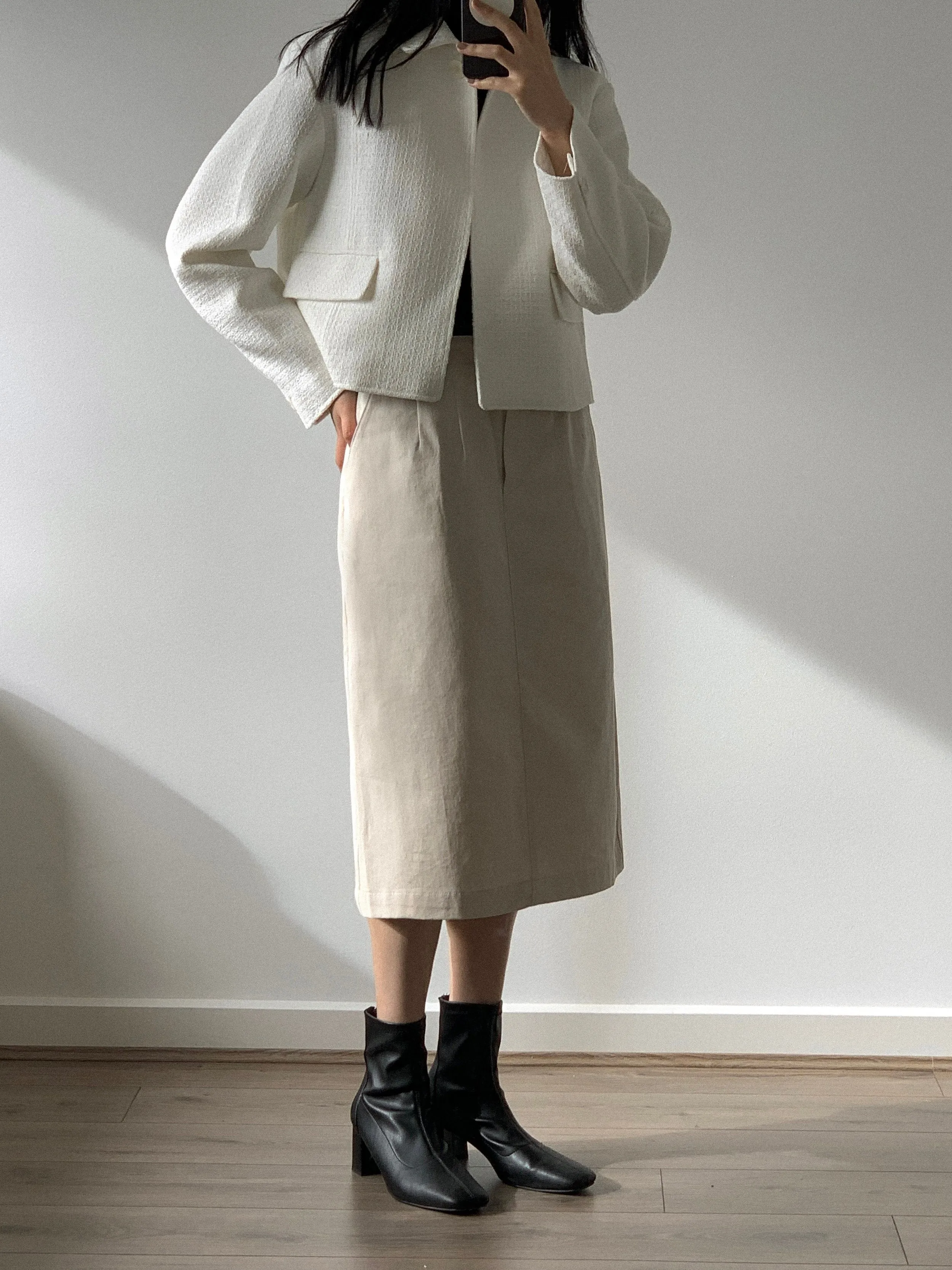Pocket Flared Skirt