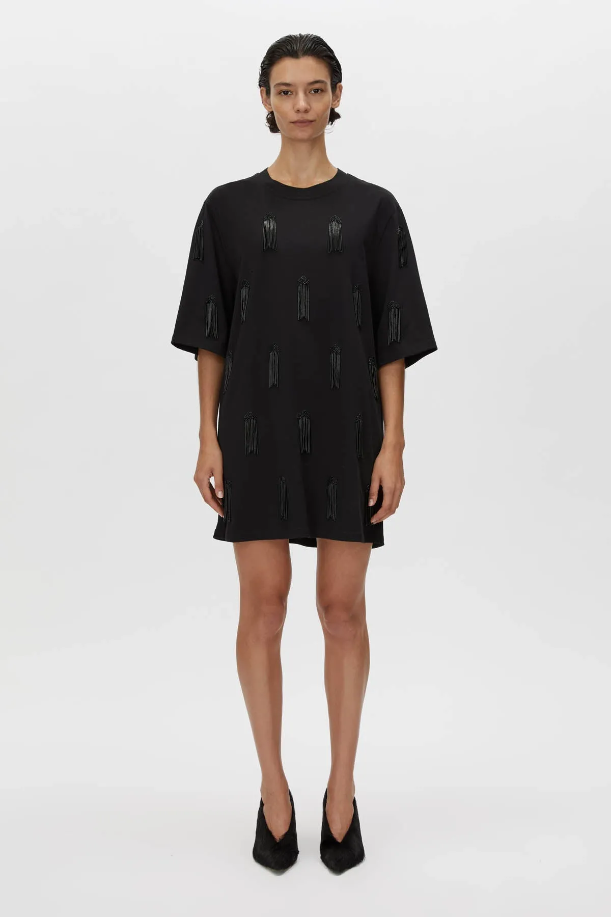 Poise Beaded Tee Dress