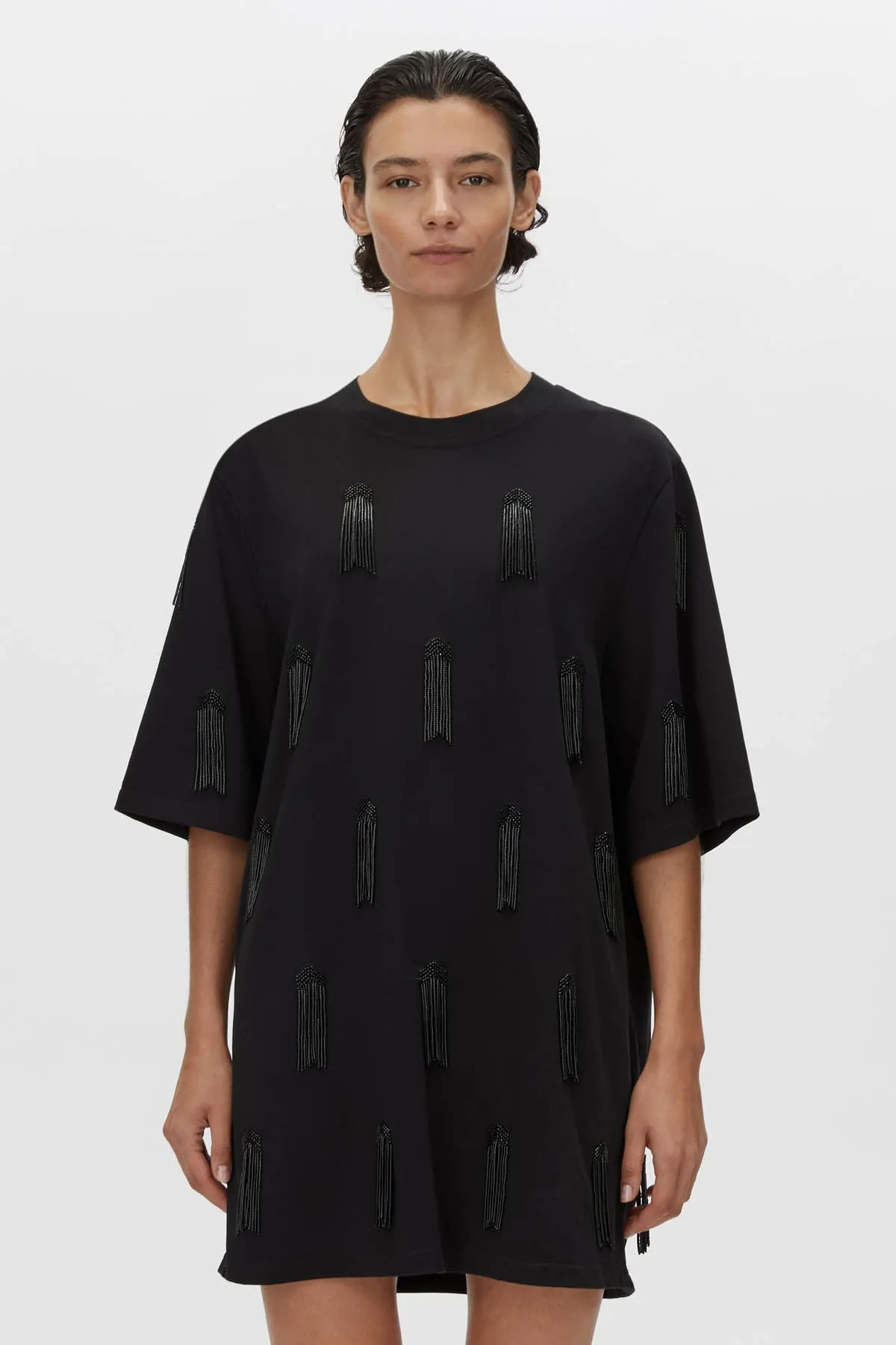 Poise Beaded Tee Dress