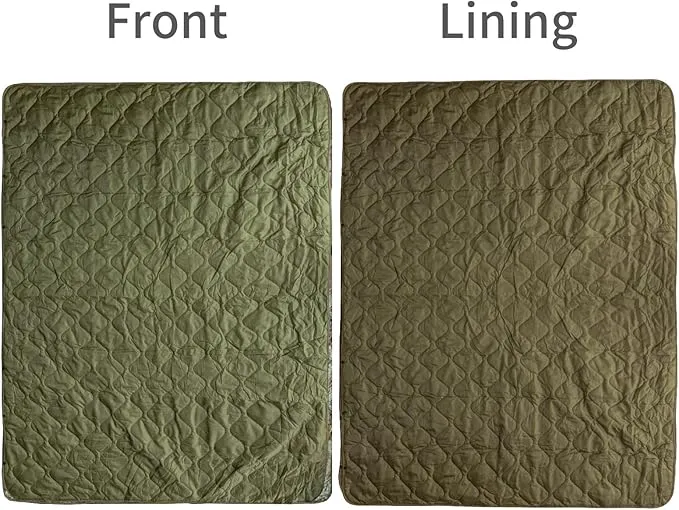 Poncho Liner Military Woobie Outdoor Camping Woobie Blanket for Travel, Beach, Grass, Picnic, Car Emergency, Outdoor, Survival