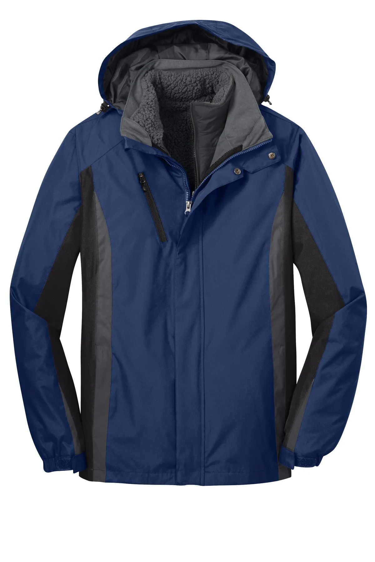 Port Authority Colorblock 3-in-1 Jacket. J321 Admiral Blue/ Black/ Magnet