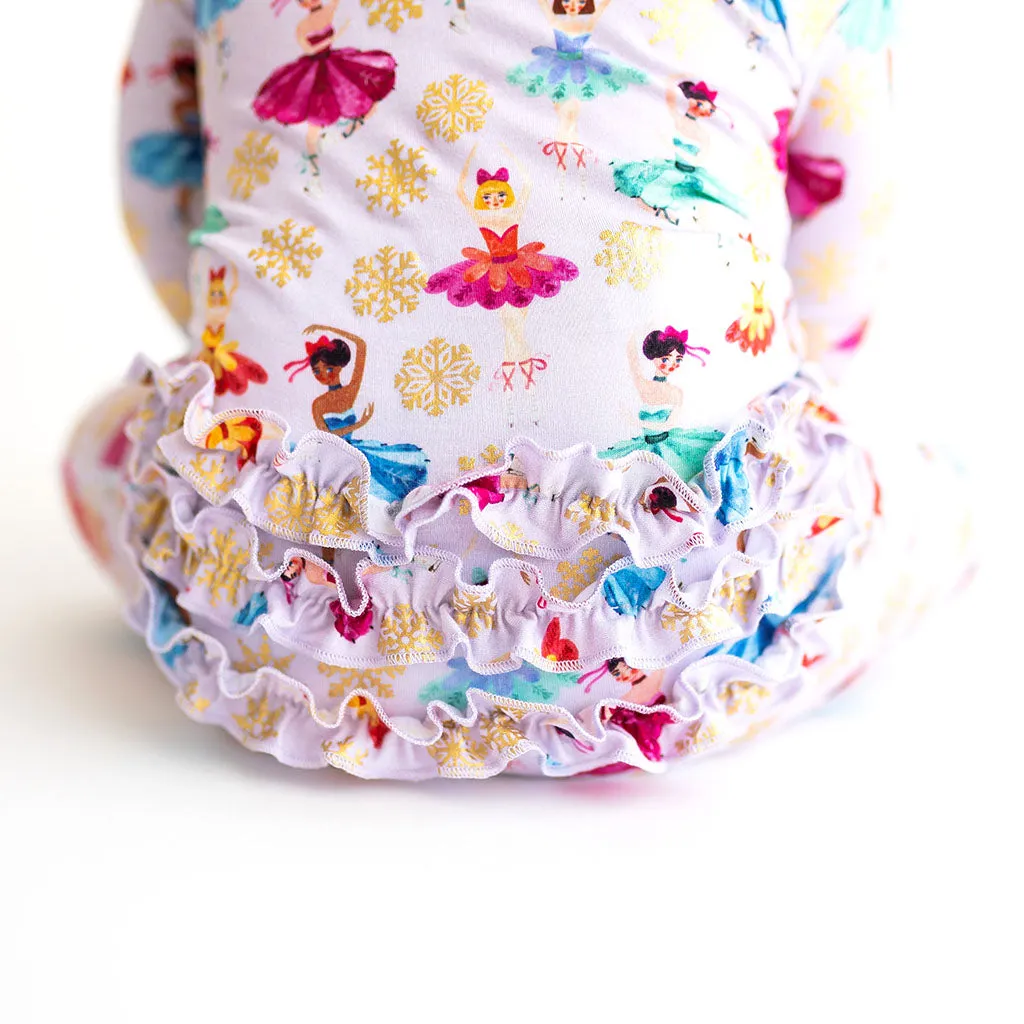 Posh Peanut Adalyn Ruffled Zippered Footie