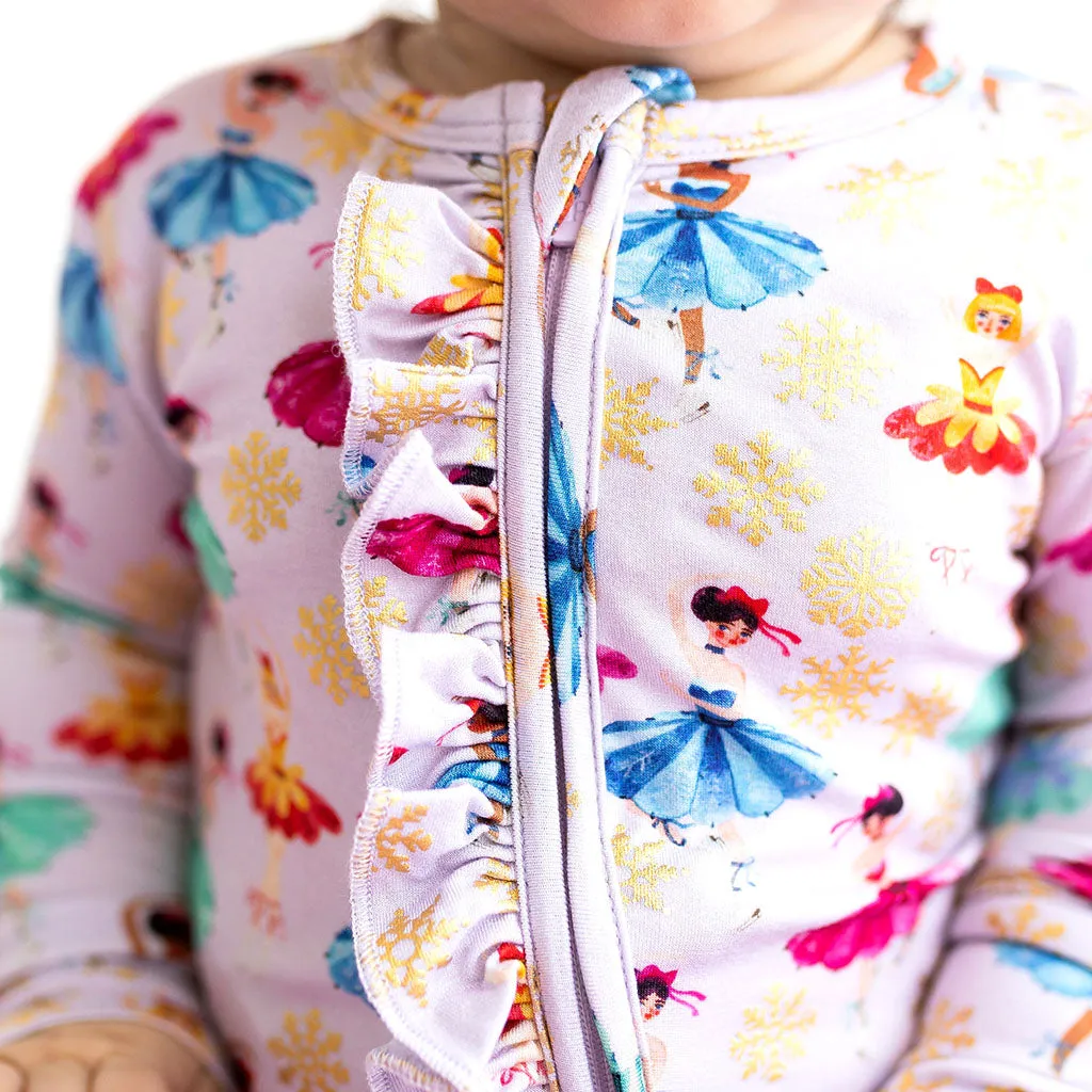 Posh Peanut Adalyn Ruffled Zippered Footie