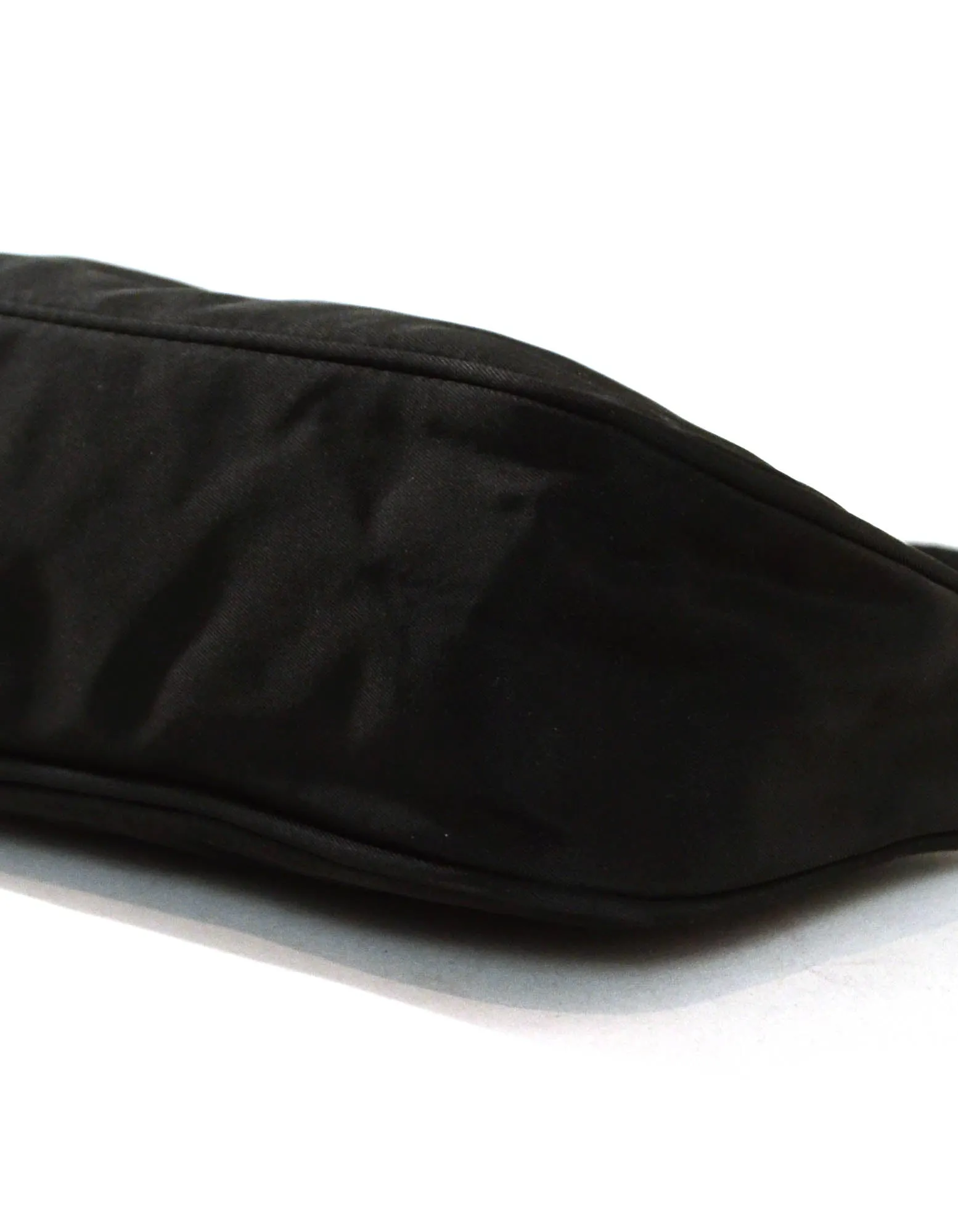 Prada Vintage Black Nylon Baguette Bag
