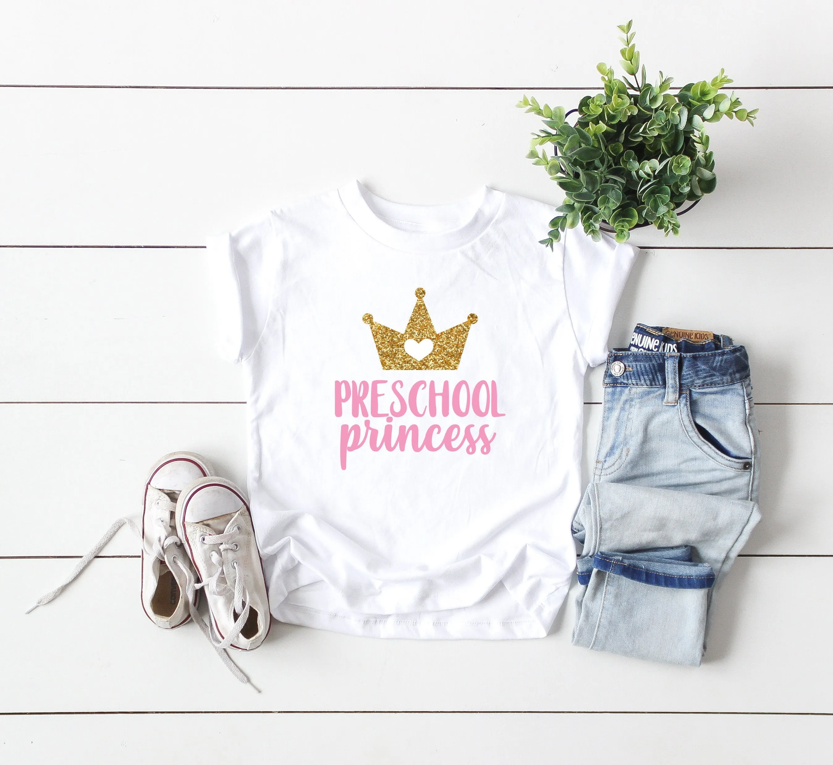 preschool shirt, preschool princess shirt, hello preschool shirt, first day of school shirt, preschool tee, announcement preschool tee